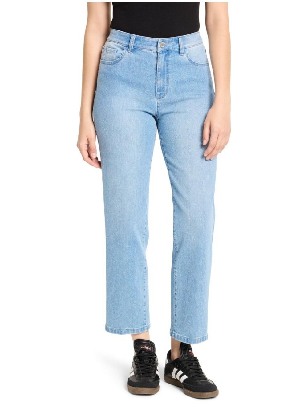 NIC+ZOE Women's "26" Recess Straight Ankle Jeans, Silverstone